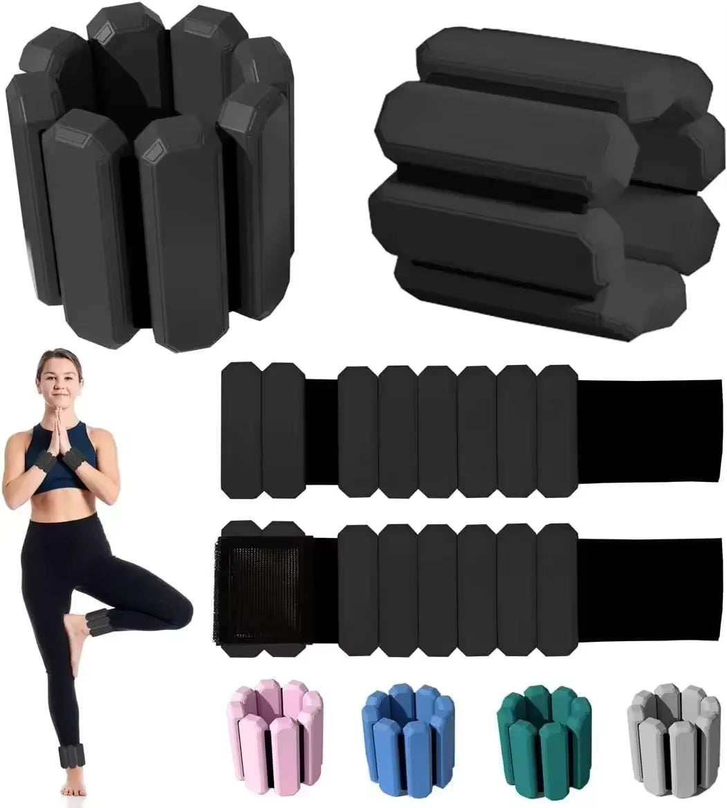Wrist & Ankle Weights for Women Men Adjustable Arm & Leg Weights Wearable Weighted Bracelet 