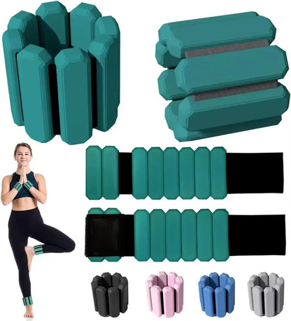 Wrist & Ankle Weights for Women Men Adjustable Arm & Leg Weights Wearable Weighted Bracelet 