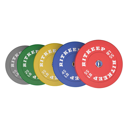 2" Olympic Low Bounce Color Rubber Bumper Weight Plates