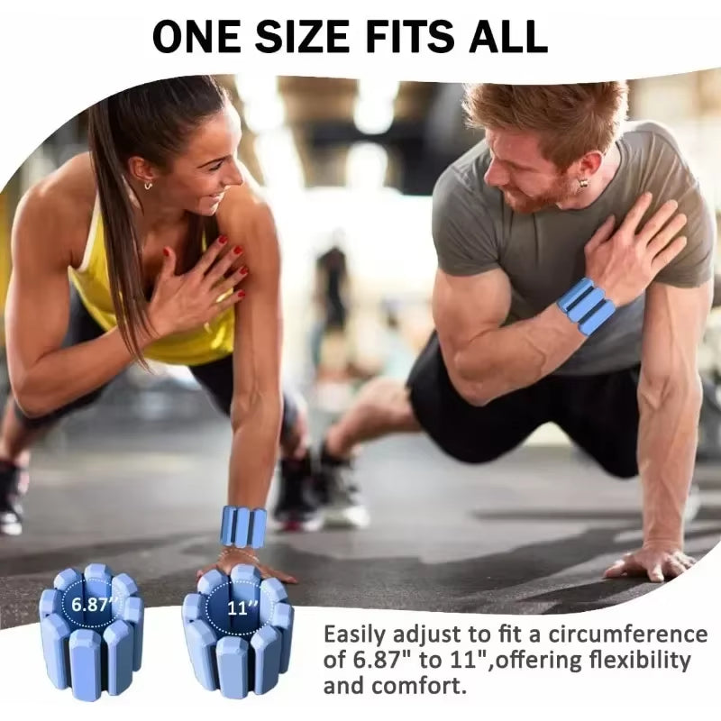 Wrist & Ankle Weights for Women Men Adjustable Arm & Leg Weights Wearable Weighted Bracelet 