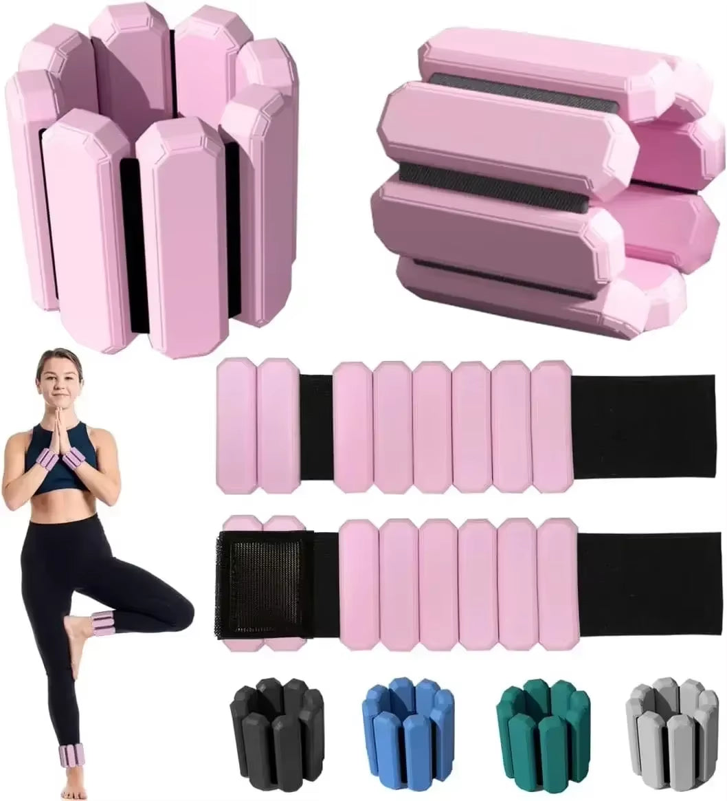 Wrist & Ankle Weights for Women Men Adjustable Arm & Leg Weights Wearable Weighted Bracelet 