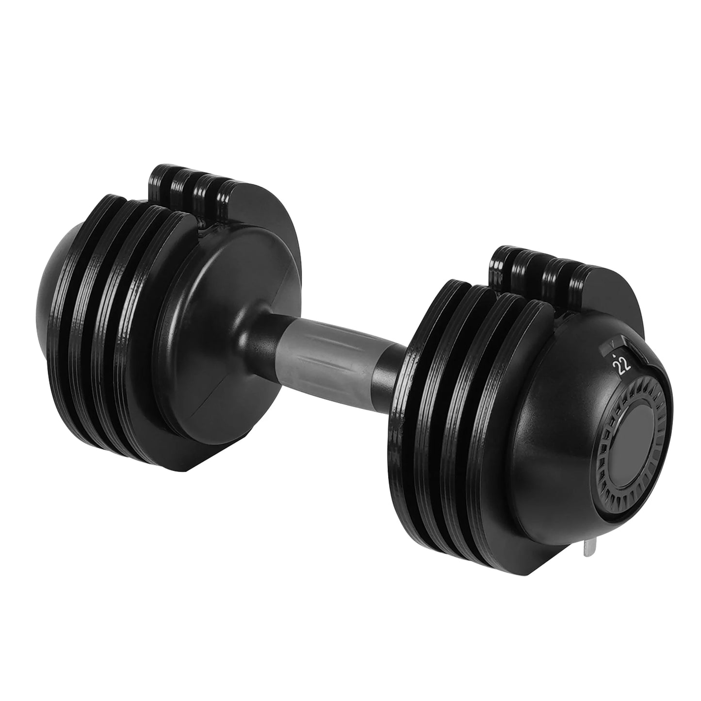 Adjustable Steel Dumbbell, Black - Strength & Stamina Trainer