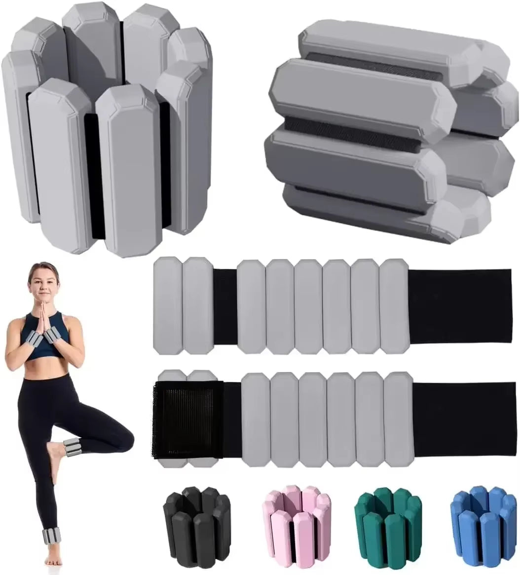 Wrist & Ankle Weights for Women Men Adjustable Arm & Leg Weights Wearable Weighted Bracelet 