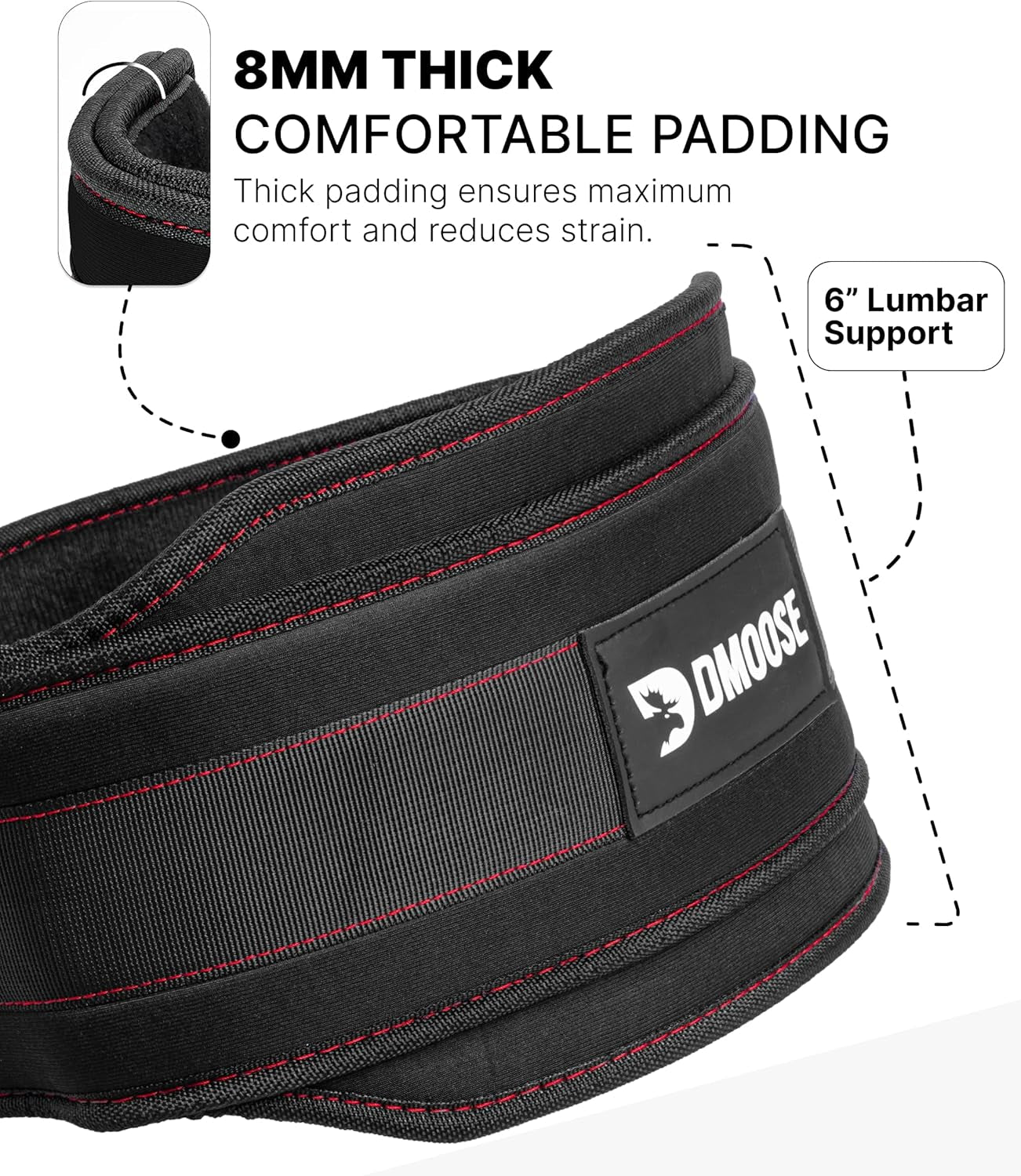 Dip Belt for Weight Lifting, Pullup, Squats & Dips - 36" Robust Steel Chain, Comfortable Neoprene Padding Supports 350Lbs 