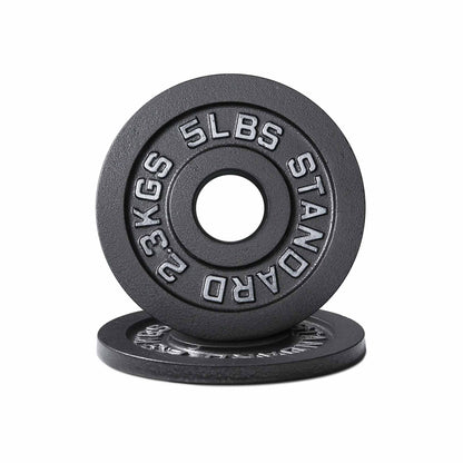 2'' Old School Single-Sided Black Iron Weight Plates (240 LB)