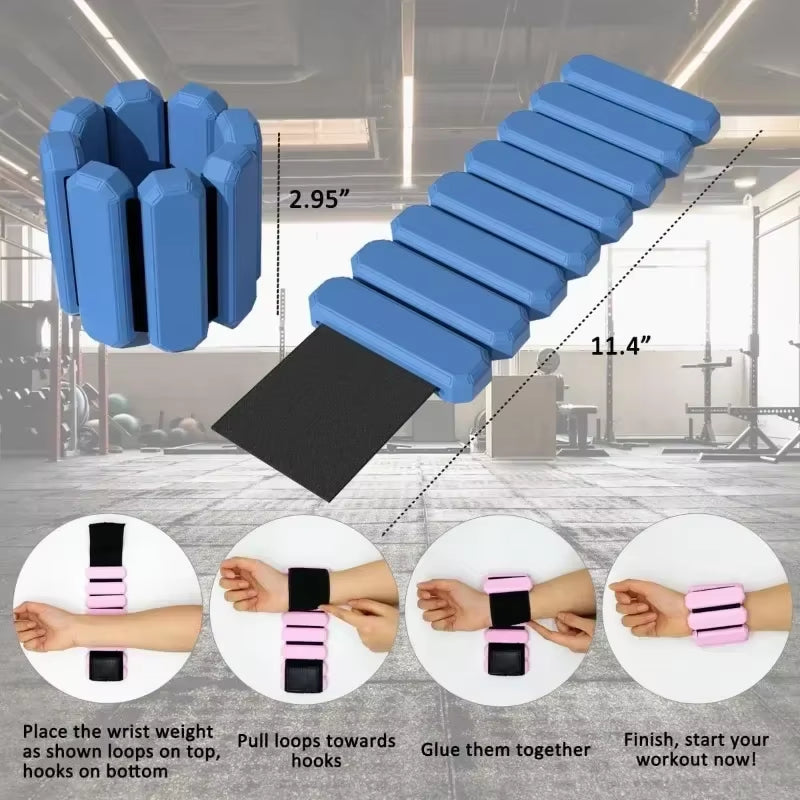 Wrist & Ankle Weights for Women Men Adjustable Arm & Leg Weights Wearable Weighted Bracelet 