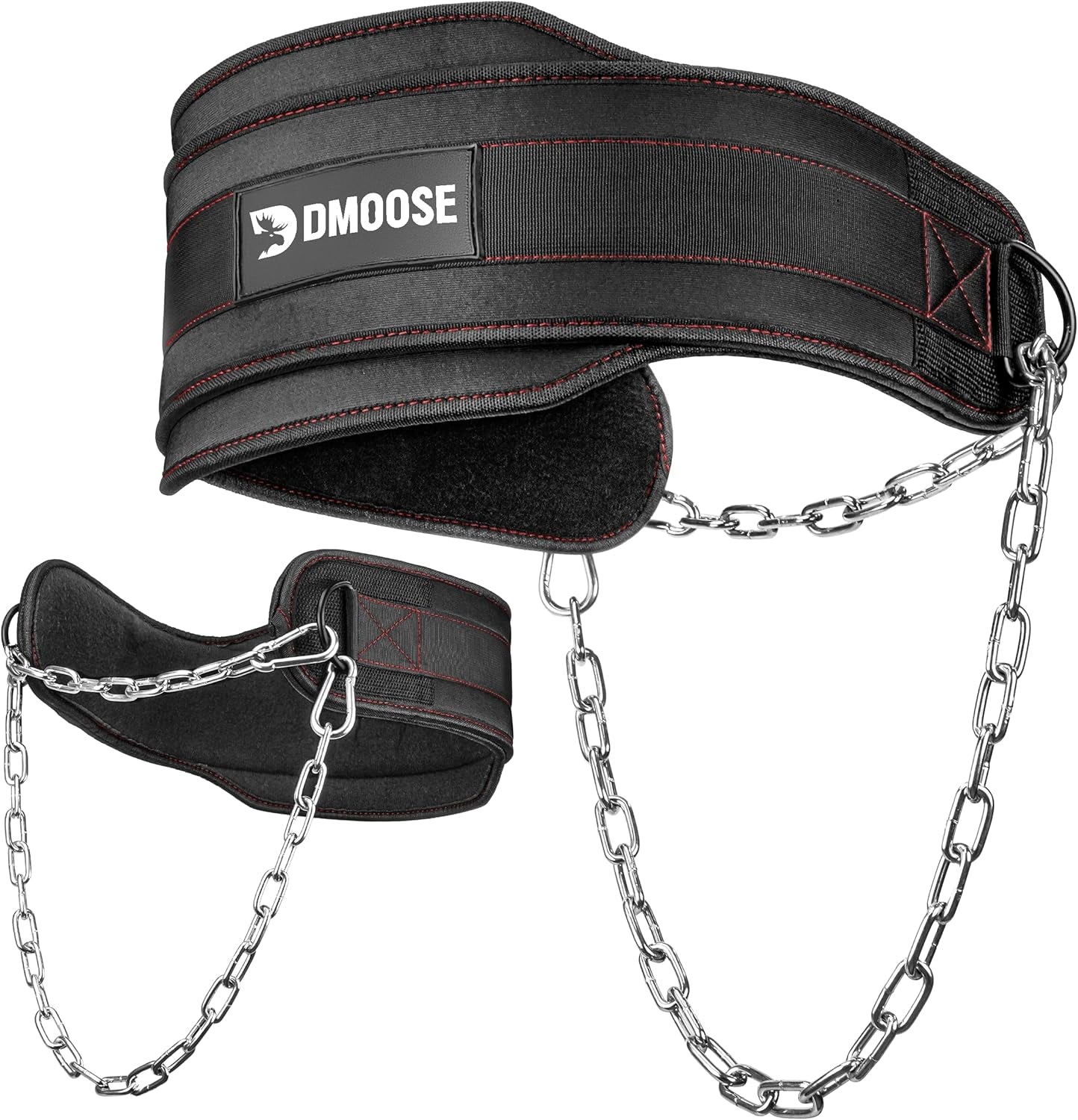 Dip Belt for Weight Lifting, Pullup, Squats & Dips - 36" Robust Steel Chain, Comfortable Neoprene Padding Supports 350Lbs 